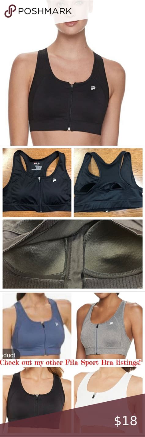 Fila Sport Zip Front Bra Large In 2020 Fashion Clothes Design Fashion Trends