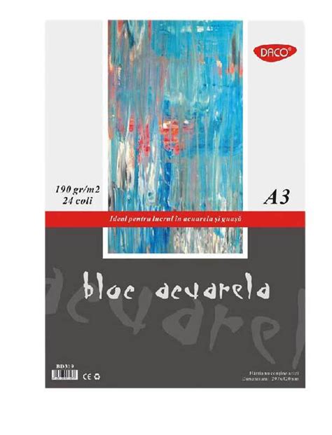 Bloc D Aquarelle DIN A3 24 Feuilles Acheter En Ligne Aduis