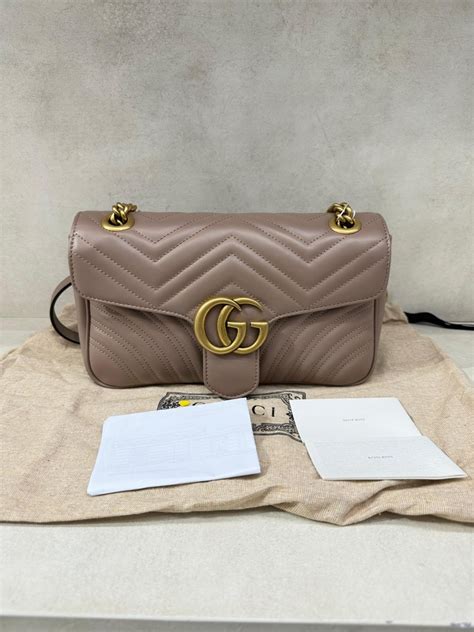 Gucci Marmont Nude Barang Mewah Tas Dompet Di Carousell