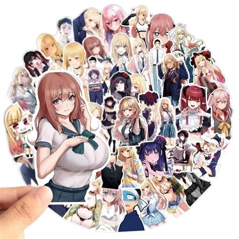 Pcs Adult Anime Hentai Sexy Waifu Stickers Suncensored Decals For Laptop Phone Luggage Cute