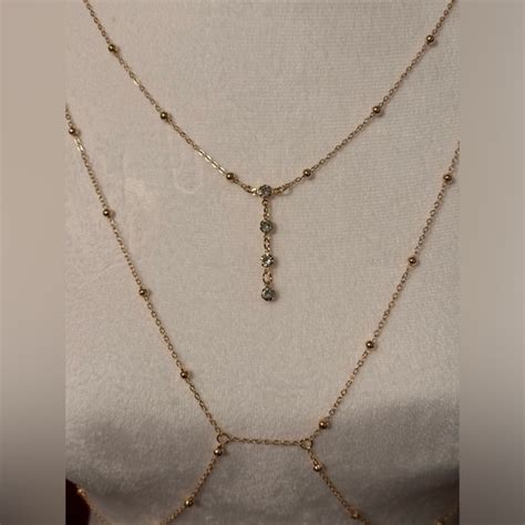 Unbranded Jewelry Golden Chest Chain Body Chain Sexy Bikini Chain Shiny Body Chain Jewelry