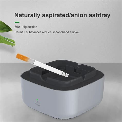 Multipurpose Ashtray With Air Purifier Function For Filtering Second