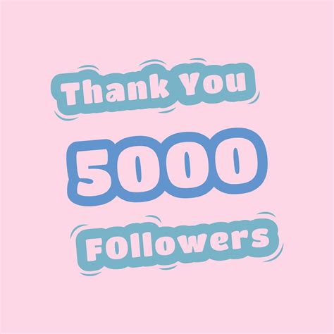 Thank You 5000 Social Media Followers Template 14467548 Vector Art At