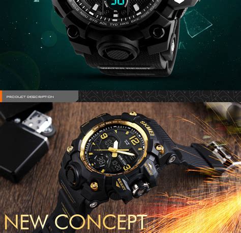 SKMEI 1155 Sports Water Resist Original Wrist Watch for Men - Yellow ...