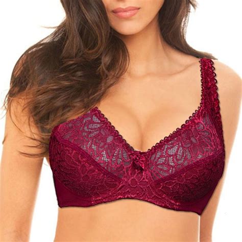 Plus Size Womens Lace Bra Lager Bosom See Through Dress Bralette Underwired Sexy Lingerie