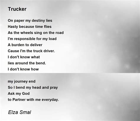 Truck Driver Poems