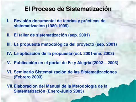 Ppt El Proceso De Sistematizaci N Powerpoint Presentation Free