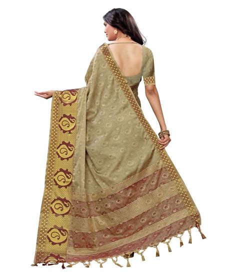 Sherine Beige Silk Blends Saree Buy Sherine Beige Silk Blends Saree