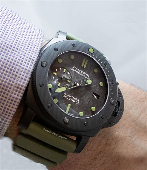 Panerai Submersible Marina Militare Carbotech Fotos En Vivo Y Precio