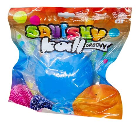 Pelota Squishy Ball Grovy Antiestr S Apachurrable Azul Meses Sin