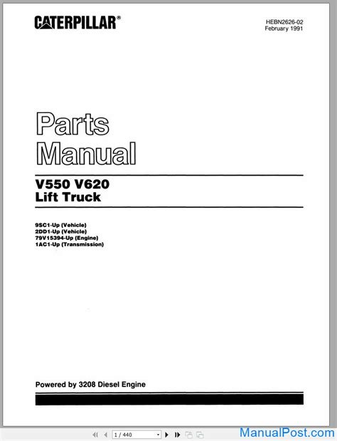 CAT Forklift V620 Spare Parts Manual – ManualPost – Instant Download ...