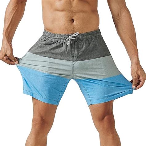 Maamgic Mens Quick Dry Solid 4 Way Stretch Swim Trunks Mesh Lining