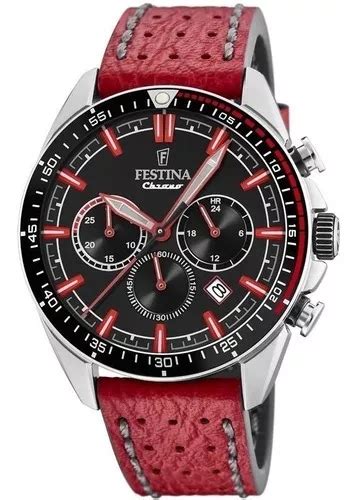 Reloj Festina Hombre Acero Cuero Oficial F20377 5 MercadoLibre