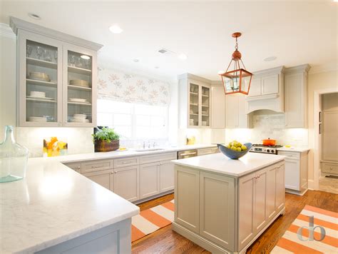 Best White Kitchen Ideas - Photos of Modern White Kitchen: Grey White And Orange Kitchen