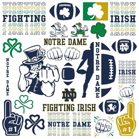 Leprechaun Svg Fighting Vector Football Notre Dame Bundle Irish Team