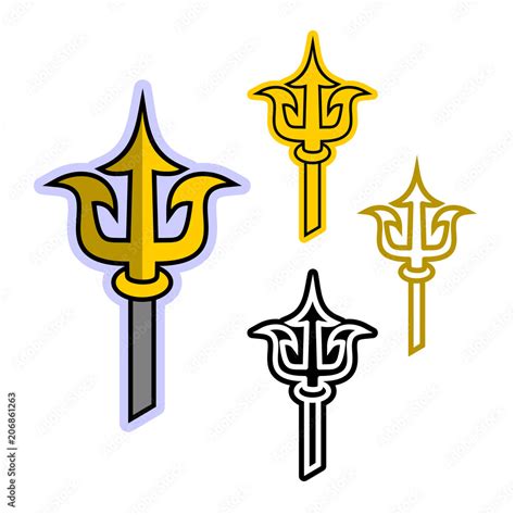 Trident Traceable Heraldic Art Clip Art Library