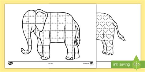 Elmer Colouring Sheets Printable