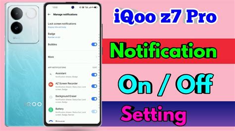 Iqoo Z Pro Notification Settings Iqoo Z Pro Notification Off Youtube