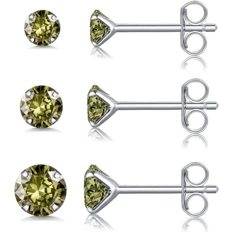 Boucles D Oreilles À Tige En Argent Sterling S925 Avec Oxyde De