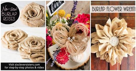 15 DIY Burlap Flower Ideas How To Make Burlap Flowers