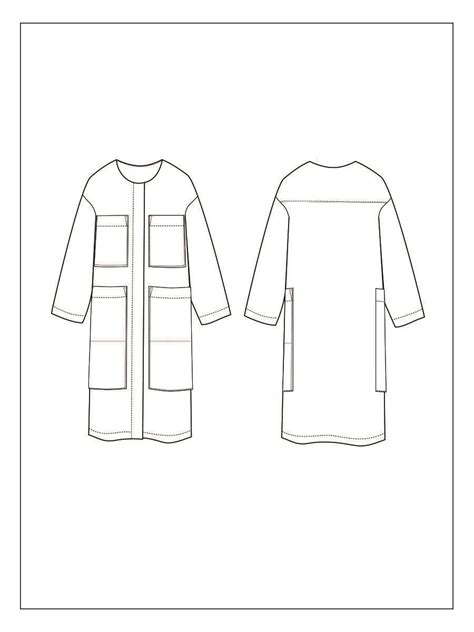 LAB COAT PATTERN | Coat patterns, Coat pattern sewing, Jacket pattern