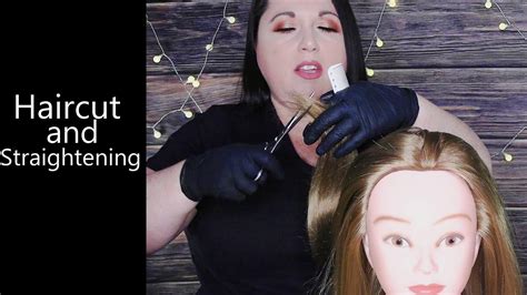 Asmr Hair Salon Roleplay Haircut Straightening Gloves Hair Brushing