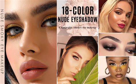 Amazon DE LANCI Eyeshadow Palette Nude Natural Smokey 18 Soft