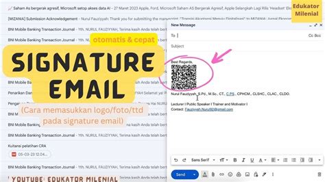 Memasukan Tanda Tangan Logo Foto Ke Signature Email Secara Otomatis