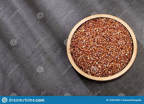 Red Seeds Of Organic Quinoa Chenopodium Quinoa Top View Stock Image