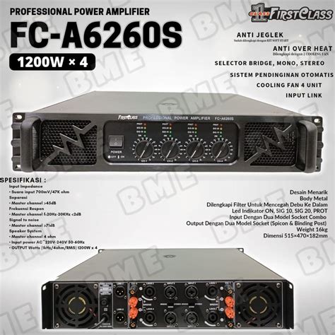 Professional Power Amplifier Firstclass Fc A S Fca S Lazada