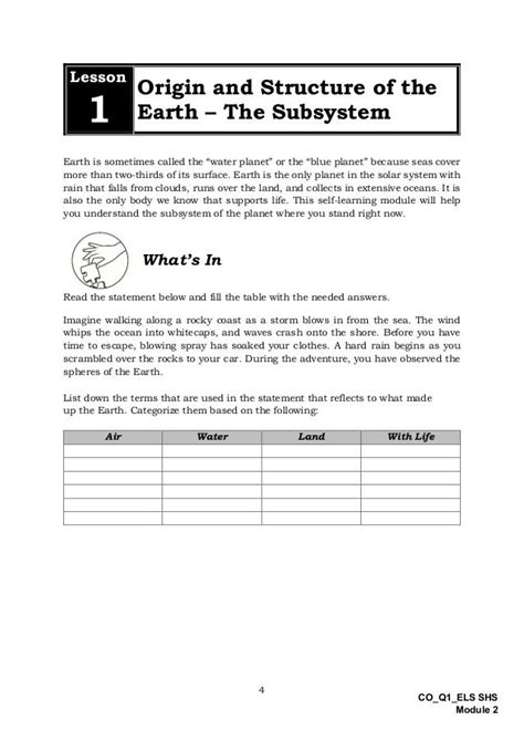 Els Q Module Origin And Structure Of The Earththe Subsystem V Pdf