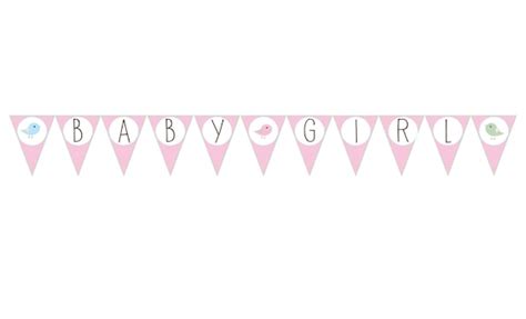 Items similar to Bird Themed Baby Girl Banner-Printable on Etsy