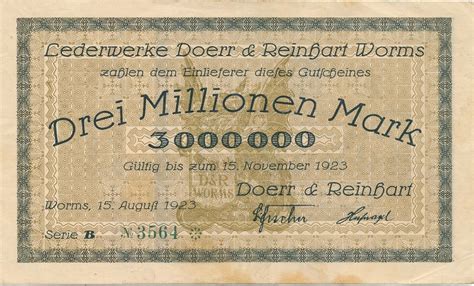 Deutschland Deutsches Reich Millionen Mark August