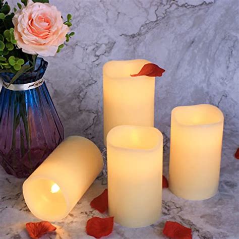 Aku Tonpa Flameless Candles Battery Operated Pillar Real Wax Flickering Electric Led Candle T