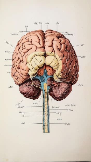 Diagrama Do C Rebro Humano Mostra Partes Rotuladas Fornecendo Uma Vis O