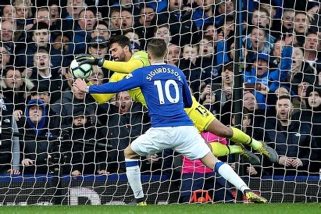 Liverpool Goalkeeper Alisson Becker Dives Editorial Stock Photo