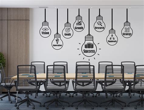 Lightbulb Idea Motivation Teamwork Success Wall Decal Work Etsy