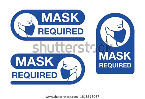 Mask Required Warning Prevention Sign Human Stock Vector Royalty Free