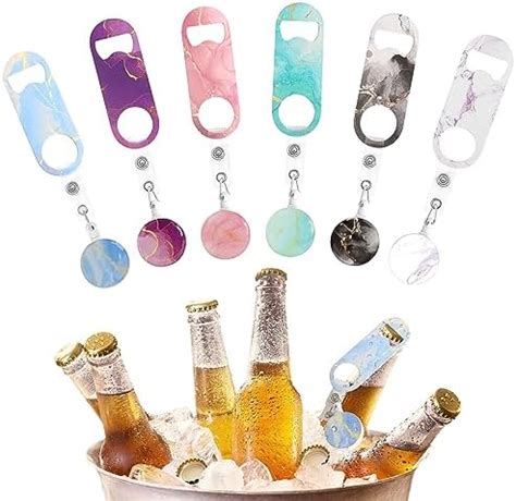 Amazon 6 PCS Flat Bottle Opener Mini Retractable Stainless Steel