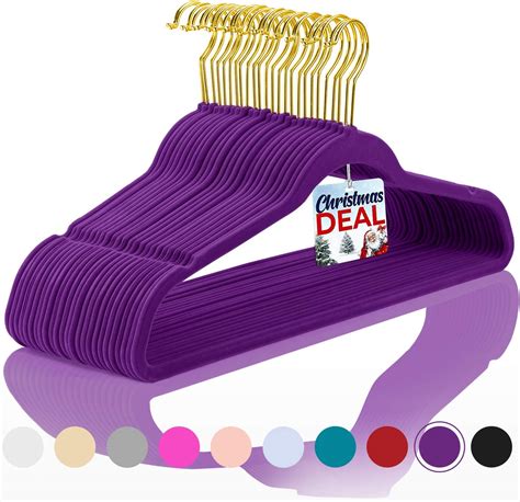 Mizgi Premium Velvet Hangers Pack Pcs Heavy Duty Non Slip Slimline