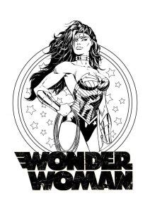 Coloriages De Wonder Woman Faciles Pour Enfants Gratuits Imprimer