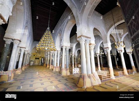 Interior of Kairouan mosque, Tunisia, Africa Stock Photo - Alamy