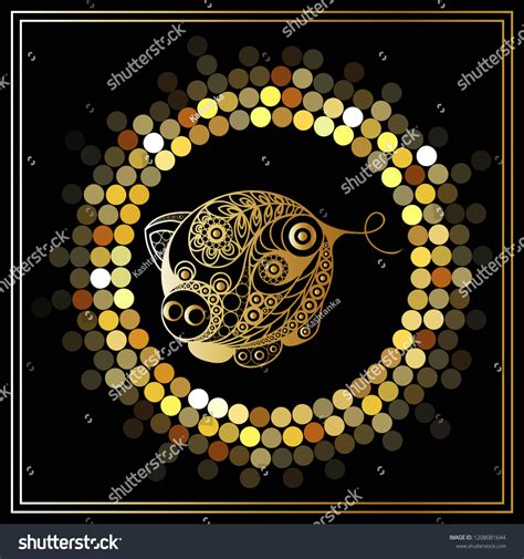 Illustration Earth Pig Symbol 2019 Silhouette Stock Vector (Royalty