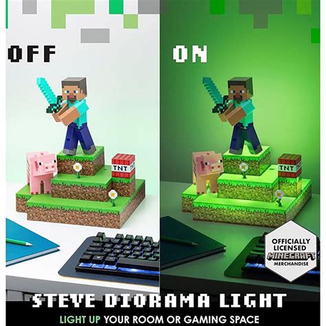 Light Cm Minecraft Diorama Steve Logigraf