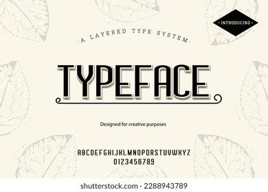 Typeface Labels Different Type Designs Stock Vector (Royalty Free ...