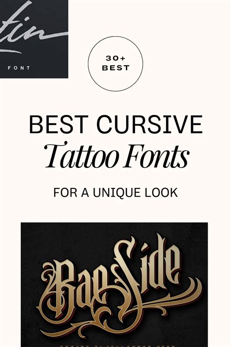 30+ Best Cursive Tattoo Fonts For A Unique Look