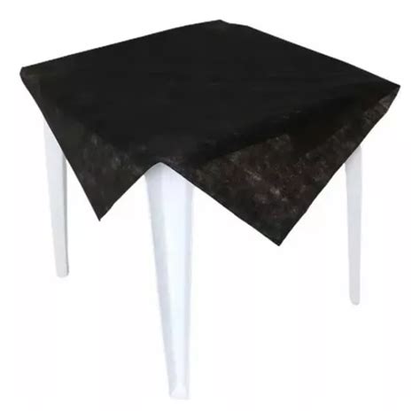 12 Toalhas De Mesa Tnt Para Festas Tamanho 1 40x1 40 Cor Preto