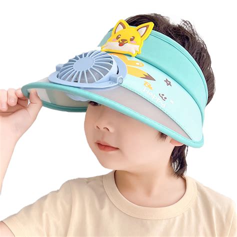 Childrens Outdoor Fan Hat With Three Adjustments Uv Protection And