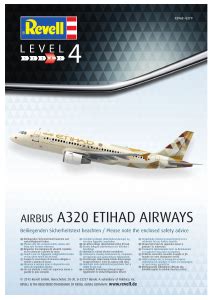 Manual Revell Set 03968 Airplanes Airbus A320 Etihad Airways