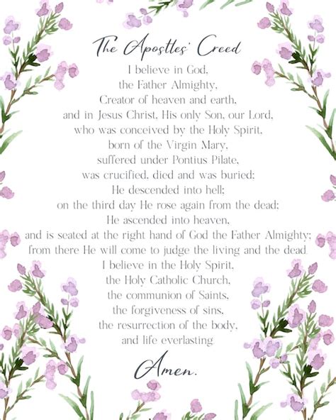 Words To The Apostles Creed Prayer